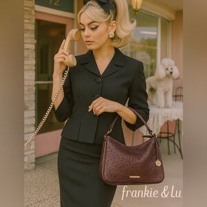 Brahmin Everdeen Shoulder Bag Sangria NWT | Italian Leather Vintage Style